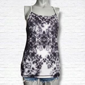 Lululemon Luon Black Kaleidoscope Patterened Power Y Tank Size 8